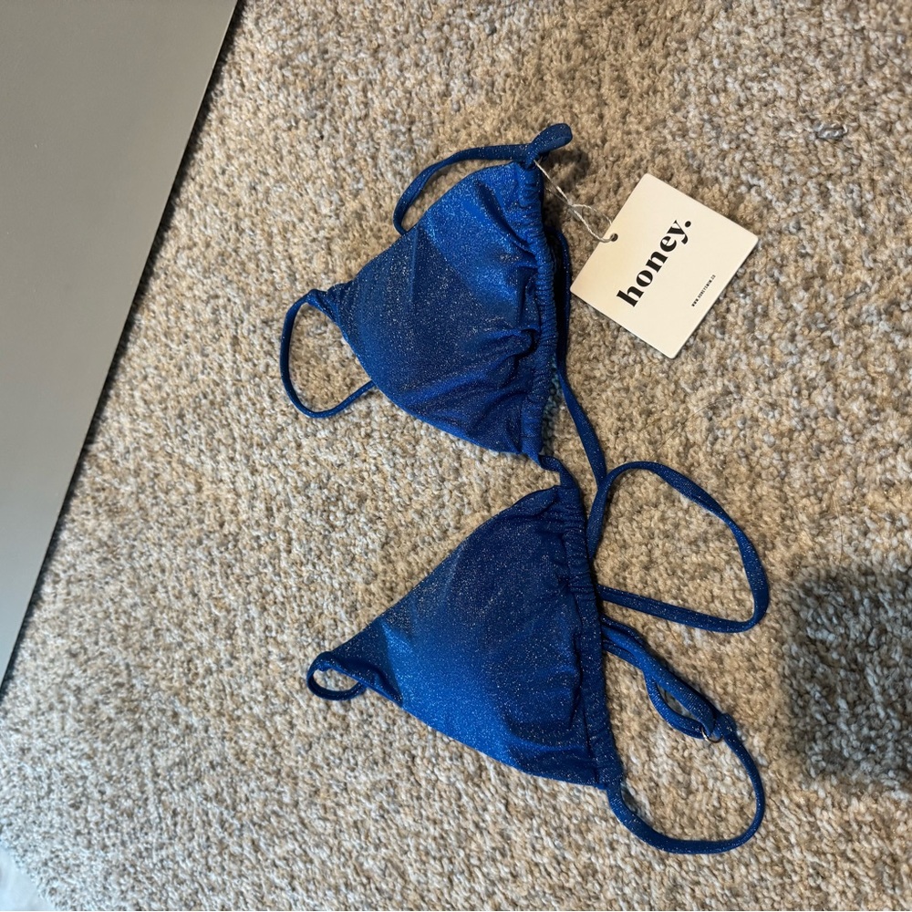 Honey Blue Bikini Top